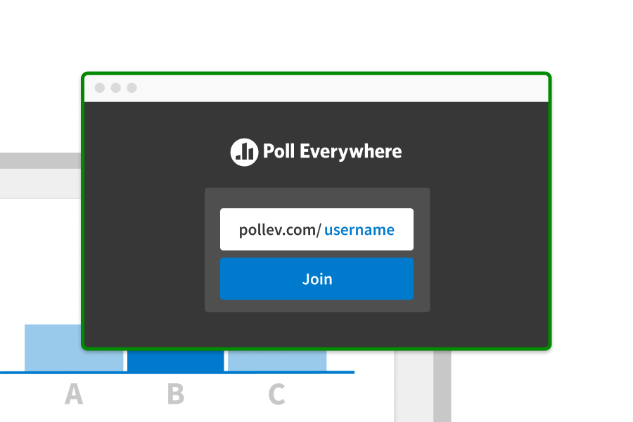 illustration of poll everywhere app sign in page