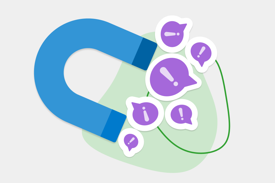 illustration of magnet attracting question marks