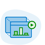 icon illustration of bar graph