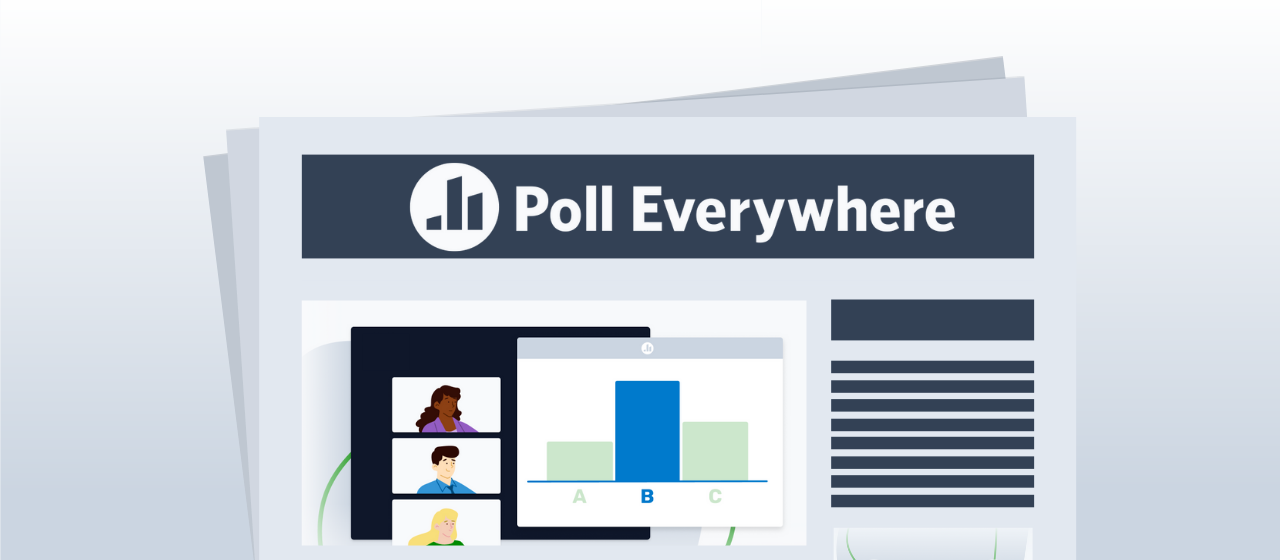Poll Everywhere on the cover of a newspaper